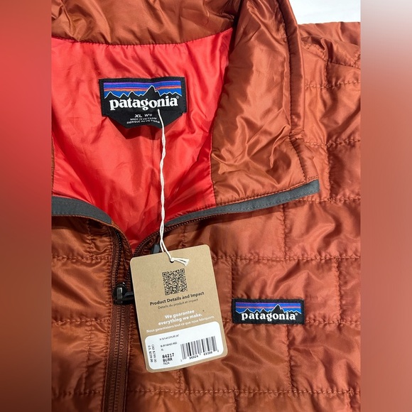 Patagonia Women’s XL Nano Puff Insulated Jacket Burnished Red Puffy NWT - Picture 4 of 10